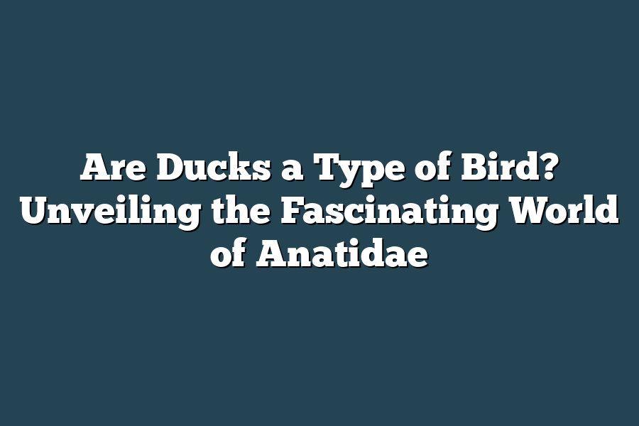 Are Ducks a Type of Bird? Unveiling the Fascinating World of Anatidae