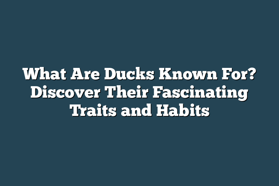 What Are Ducks Known For? Discover Their Fascinating Traits and Habits