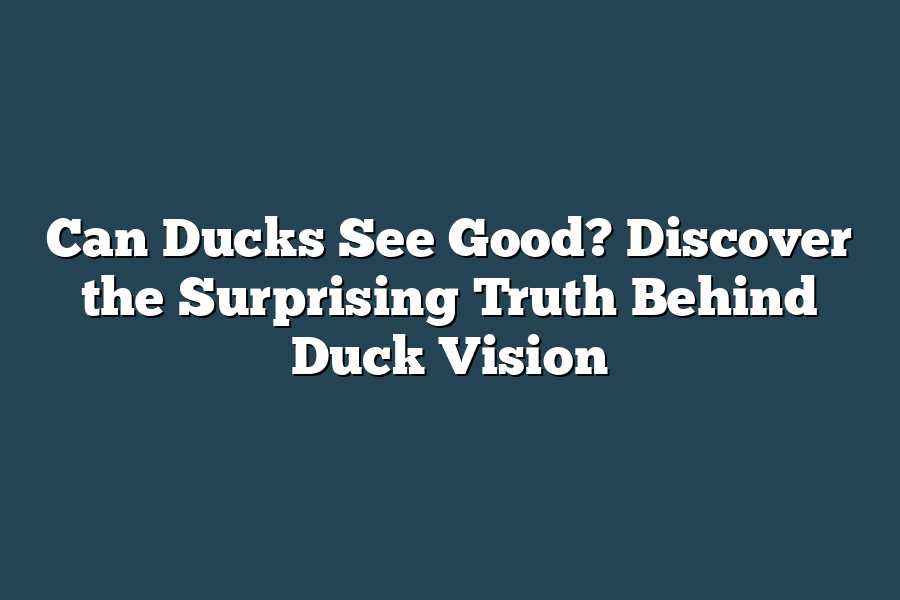 Can Ducks See Good? Discover the Surprising Truth Behind Duck Vision