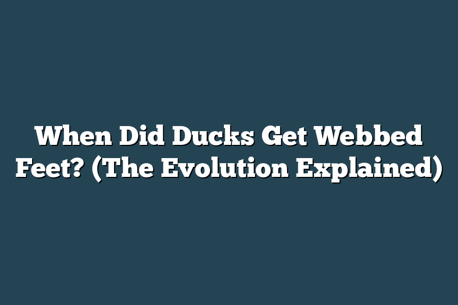 When Did Ducks Get Webbed Feet? (The Evolution Explained)